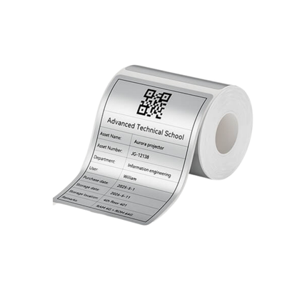 Niimbot Etikettrulle - Borstad Silver 50 x 90 mm, 60 st (M-serie)