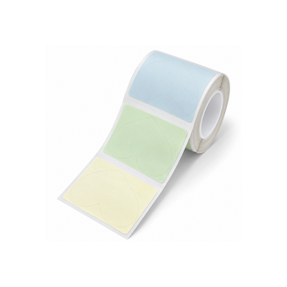 Étiquettes cœurs pastel - 50 x 43 mm (lot de 165)