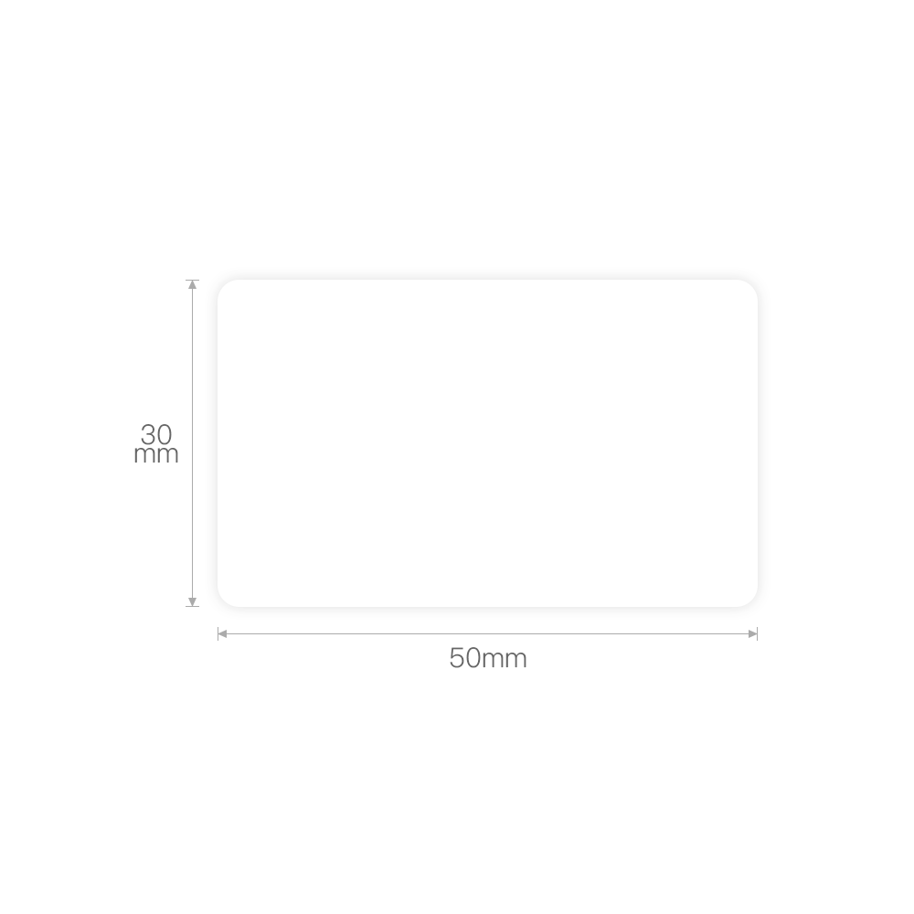 Vita etiketter i storlek 5x3 cm niimbot