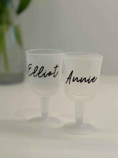 Etiketter på vinglas transparenta niimbot