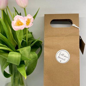 Vita runda presentetiketter för Niimbot etikettskrivare