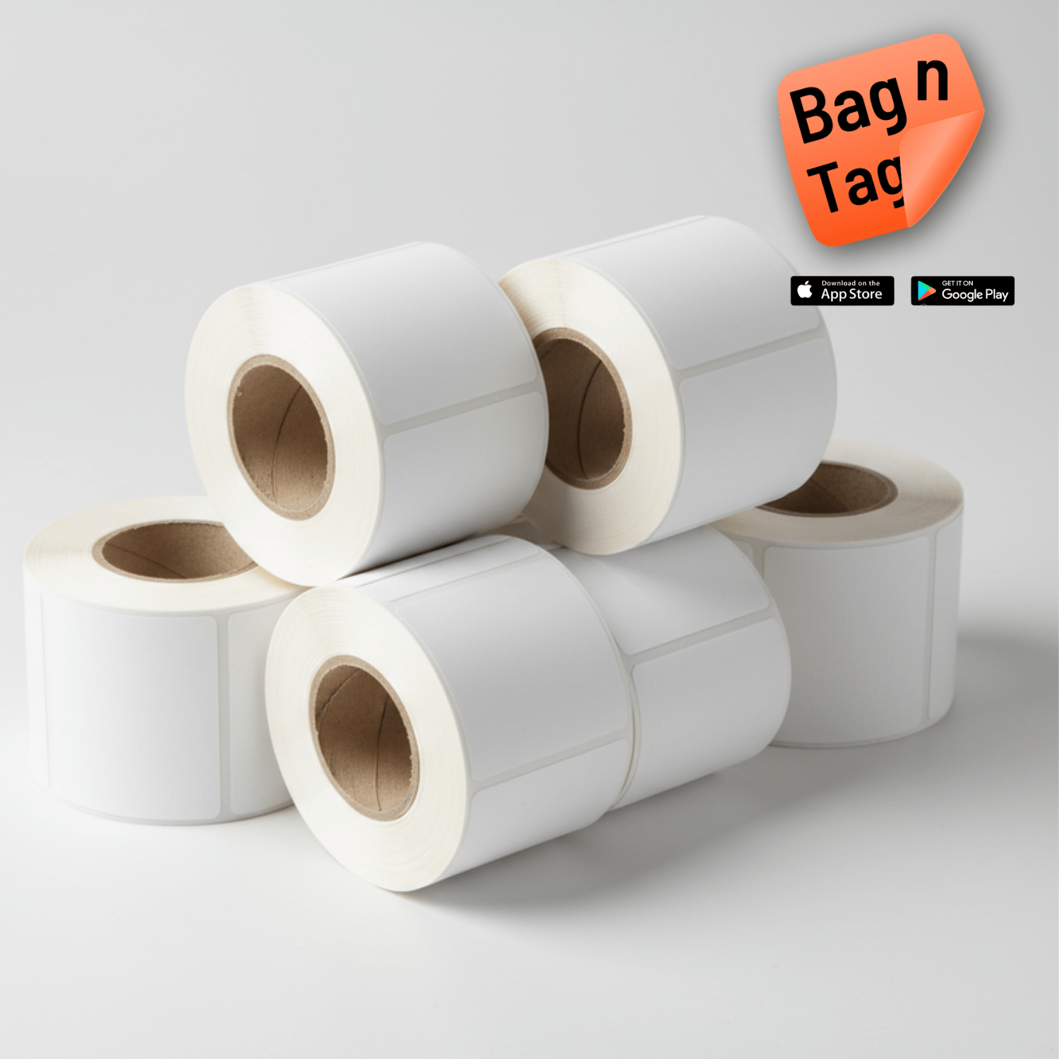 Bag'n'Tag Storförbrukning - Refillpaket Etiketterullar - LabelMate