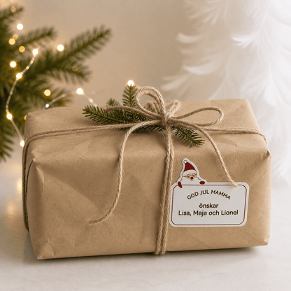 Etiketter tomte - 50 x 45 mm (160-pack)