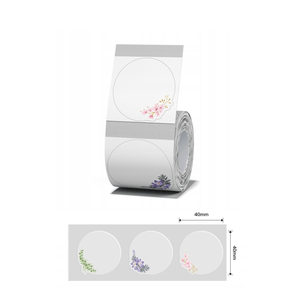 Transparenta etiketter med blommor till Niimbot