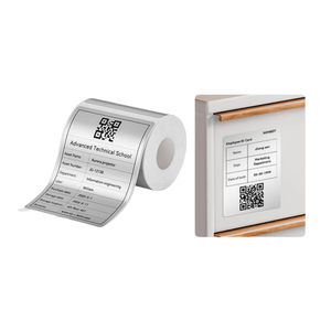 Niimbot Etikettrulle - Borstad Silver 50 x 90 mm, 60 st (M-serie) - LabelMate