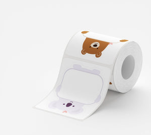 Etiketter djurriket - 51 x 60 mm (125-pack)