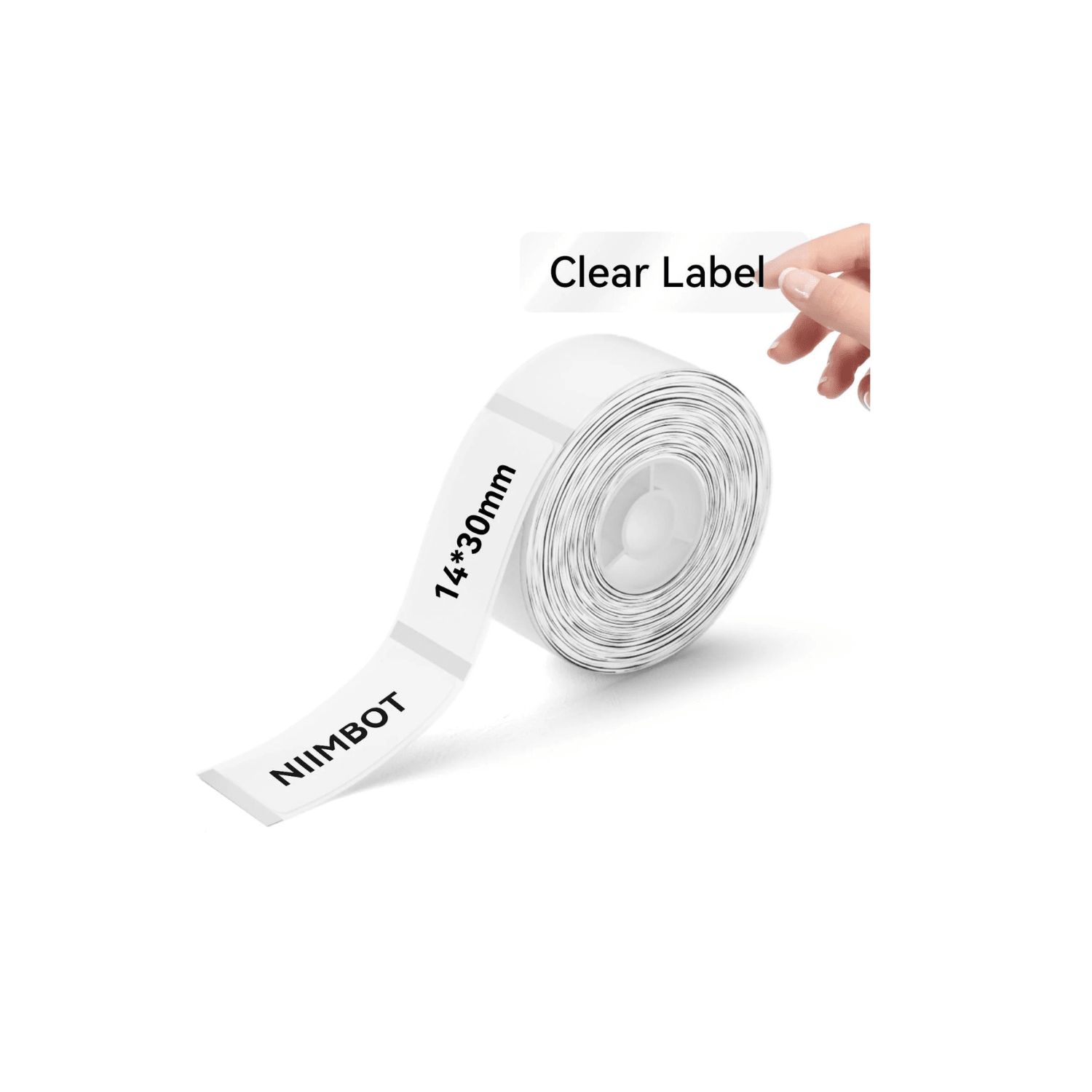 Niimbot Etikettrulle - Transparenta etiketter 14 x 30 mm, 210 st - LabelMate